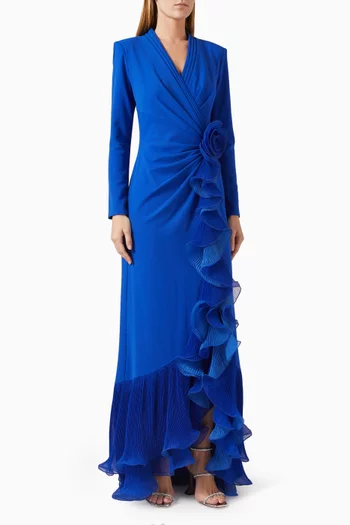 Malone Cascading Ruffle Gown