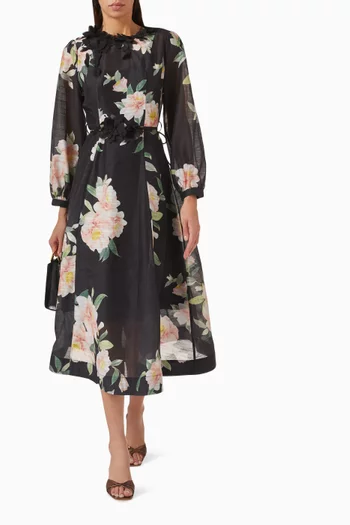 Floral Print Midi Dress