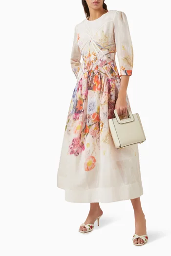 Floral Print Midi Dress