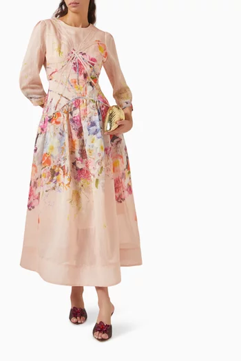 Floral Print Midi Dress