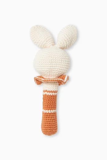 Bunny Rattle in Organic Cotton