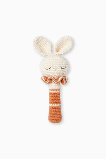Bunny Rattle in Organic Cotton