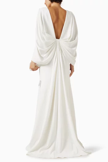 Kairi Capelet Gown in Crepe