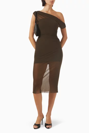 فستان أدرييل متوسط الطول نسيج جيرسيه