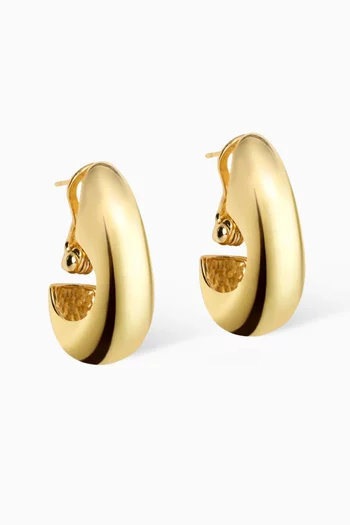 أقراط دائرية ميرال نحاس مطلي ذهب عيار 18