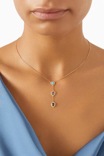 Spring Crystal Necklace in 18kt Yellow Gold