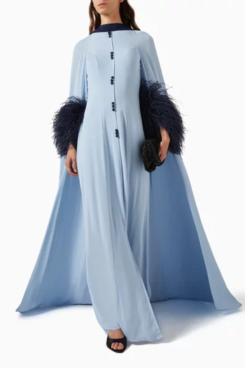 Rebel in Fur Maxi Dress