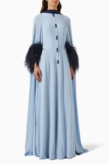 Rebel in Fur Maxi Dress