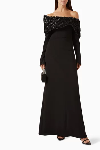 Viviene Embellished Maxi Dress