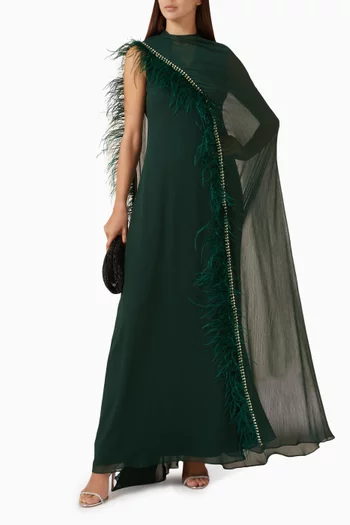 Morgana Cape Maxi Dress