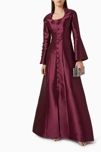 Elowen Stand-collar Button Dress