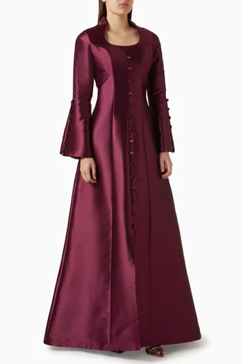 Elowen Stand-collar Button Dress