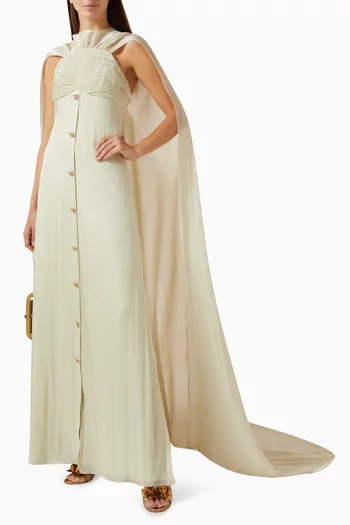 Lilith Cape-style Maxi Dress