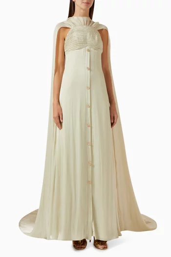 Lilith Cape-style Maxi Dress
