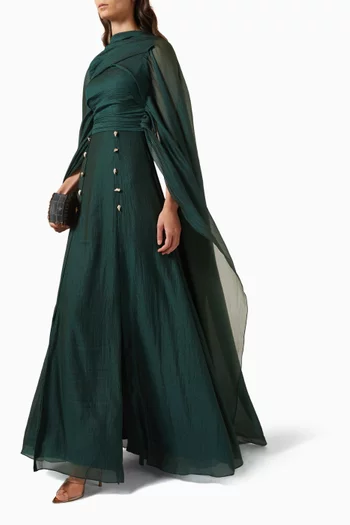 Stromborn Cape-style Maxi Dress