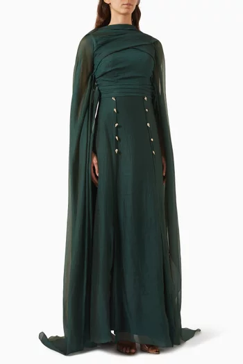 Stromborn Cape-style Maxi Dress