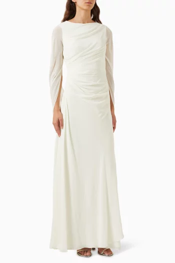 Ruched Cut-out Maxi Dress