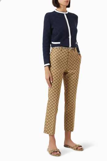 GG Straight-fit Cropped Pants in Canvas