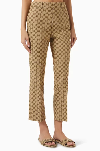 GG Straight-fit Cropped Pants in Canvas