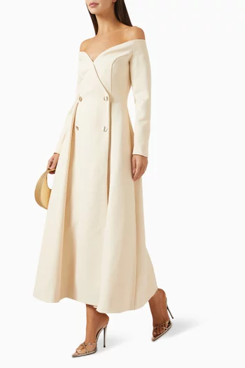 Rosa Off-shoulder Dress in Viscose