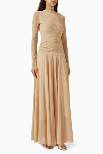 Gathered Dress in Tulle