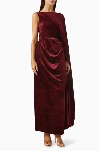 Vera Cape-sleeve Dress