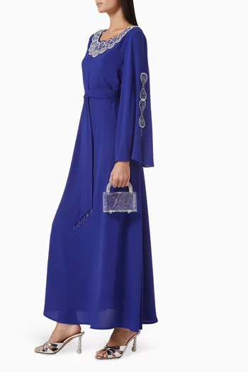 Bead-embellished Belted Kaftan