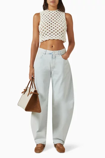 Low-waist Round Jeans in Denim