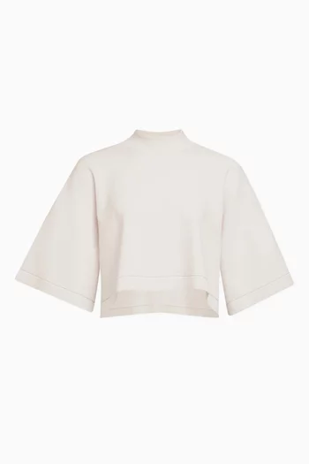 Knit Crop Top in Cotton Blend