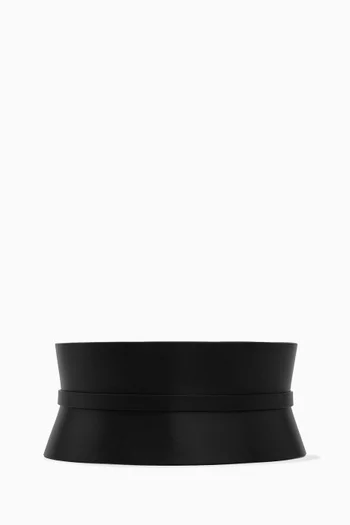 Double Bustier Belt in Calf Leather