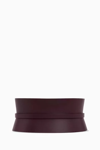 Double Bustier Belt in Calf Leather