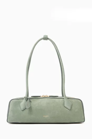 Medium Le Click East West Shoulder Bag in Nubuck Leather