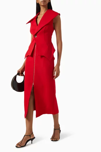 Zip Midi Skirt