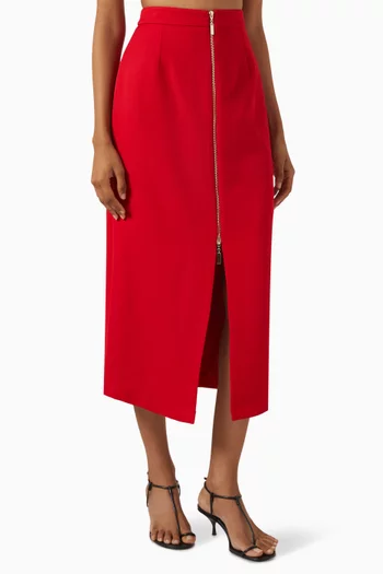 Zip Midi Skirt