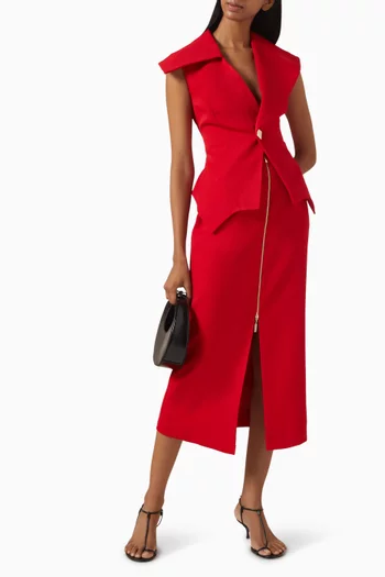 Button Sleeveless Waistcoat