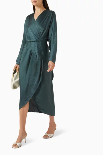 Wrap Peplum Dress
