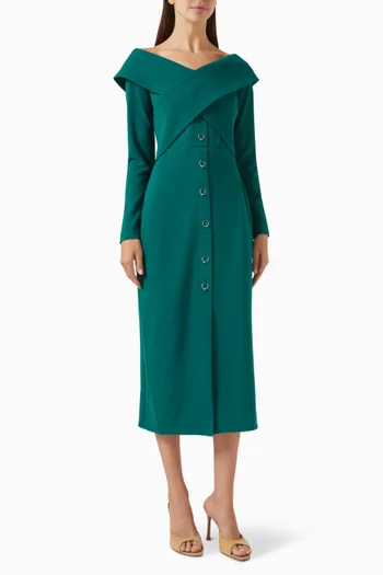 Criss-cross Midi Dress