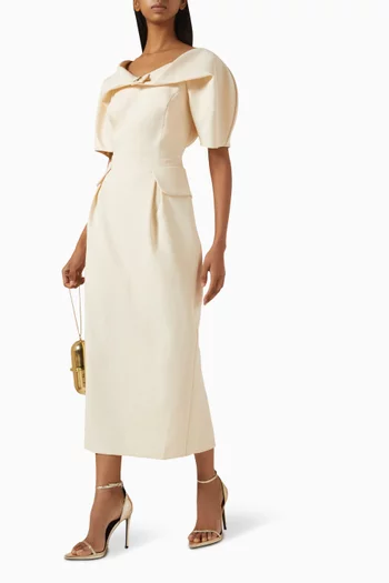 Puff-sleeve Dress