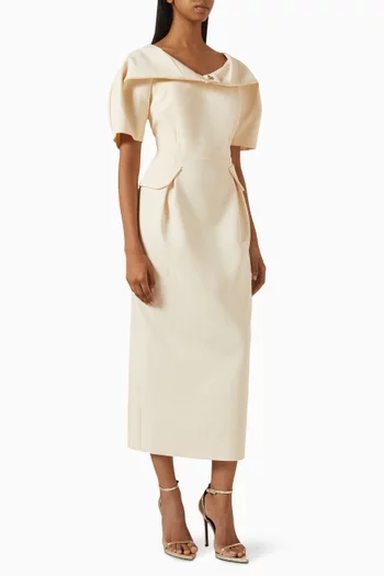 Puff-sleeve Dress