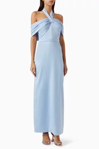Lagoon Dress in Crepe-satin