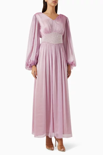 Zephyr Dress in Jersey-chiffon