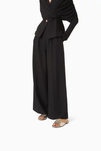 Dina Flat Sandals in Leather