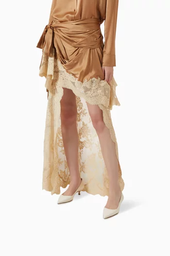 حذاء كلاسيك أميليا بكعب 35 مم جلد