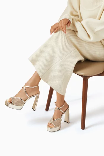 Karli 125 Platform Sandals in Leather