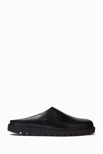 Molded Mules in Leather