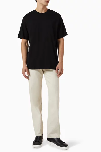 Logo-embroidered T-shirt in Pima-cotton