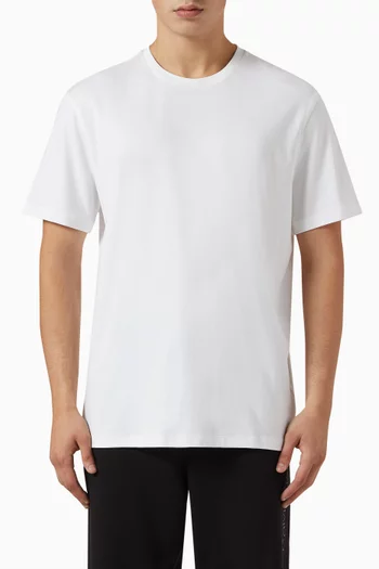 Logo-embroidered T-shirt in Pima-cotton