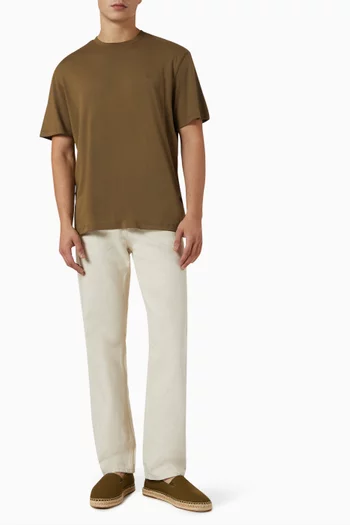 Logo-embroidered T-shirt in Supima Cotton