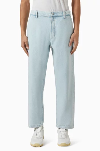 Charlie Crop Tapered-leg Jeans in Denim