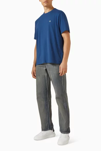 بنطال جينز ناينتيز بقصة ساق مستقيمة دينم